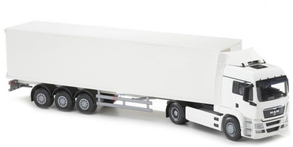 EMEK82092 - MAN TGS LX 4x2 con rimorchio bianco a 3 assi - 1