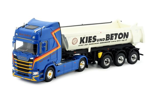 TEK82733 - SCANIA R HIGHLINE SAXER 4x2 con ribaltabile a 3 assi KIES AG - 1