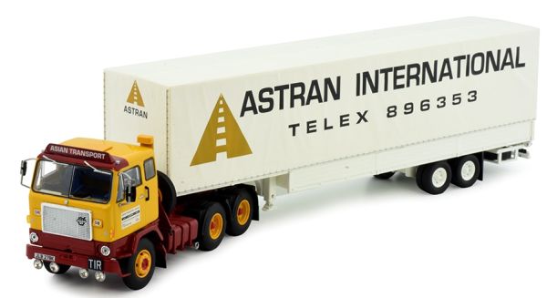 TEK83386 - VOLVO F88 6x4 con rimorchio telonato 2 assi ASTRAN - 1