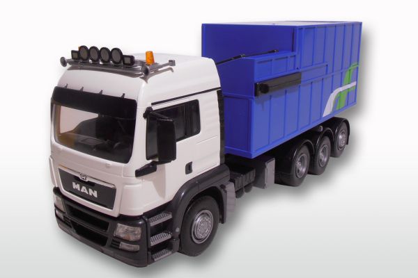 EMEK83892 - MAN TGS LX bianco 8x4 con contenitore per rifiuti - 1