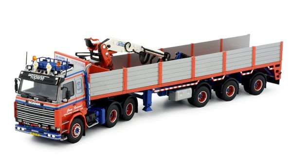 TEK84748 - SCANIA R143 6x4 con rimorchio e gru di carico JAN SERNE - 1