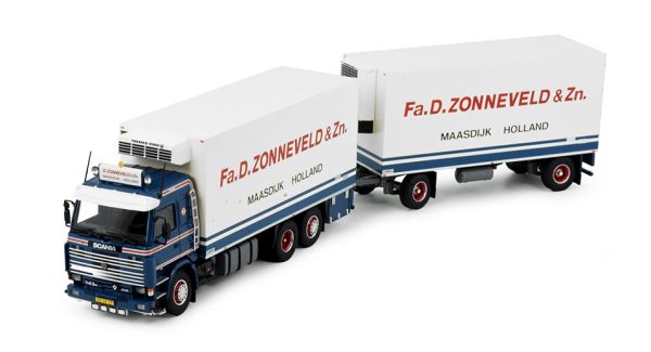 TEK85124 - SCANIA 143 6x2 camion rettilineo refrigerato con rimorchio 1+1 assi D.ZONNEVELD - 1