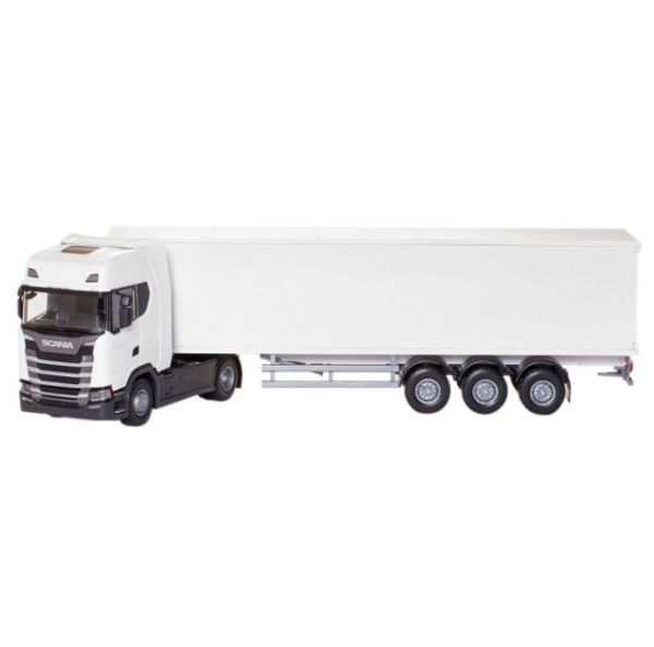 EMEK86002 - SCANIA S410 4x2 bianco con rimorchio a 3 assi - 1