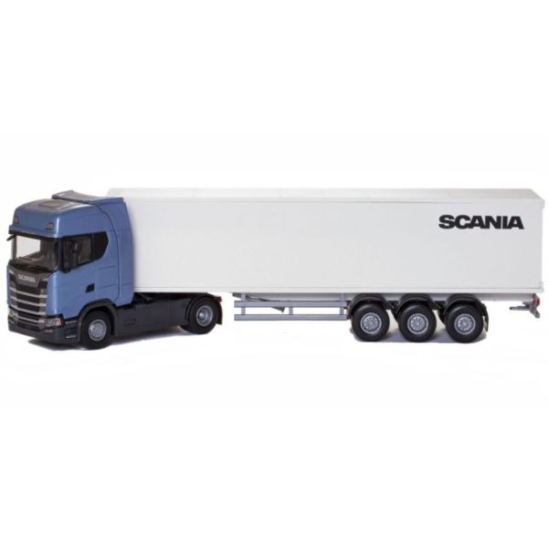 EMEK86004 - SCANIA S410 4x2 blu con rimorchio a 3 assi - 1