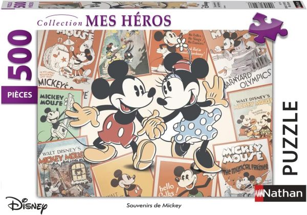 NAT872176 - Puzzle 500 pezzi DISNEY Souvenir de Mickey - 1