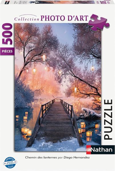 NAT872824 - Puzzle 500 pezzi Chemin des lanternes di Diego HERNANDEZ - 1