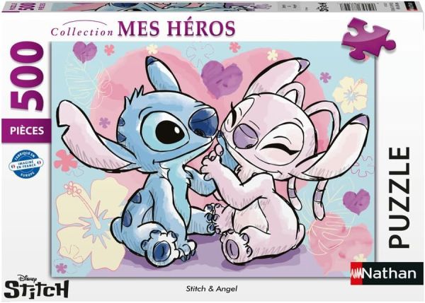 NAT873227 - Puzzle 500 pezzi DISNEY Stitch e Angelo - 1