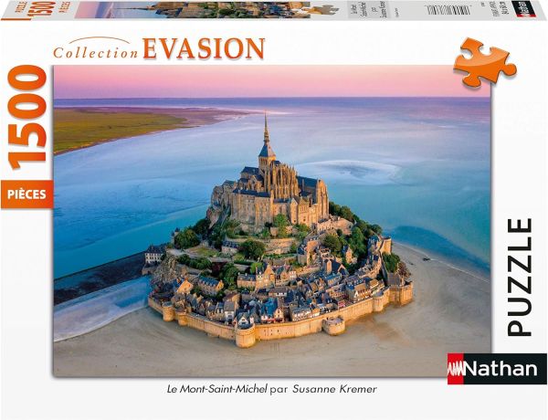 NAT878055 - Puzzle 1500 pezzi Mont-Saint-Michel di Suzanne KREMER - 1