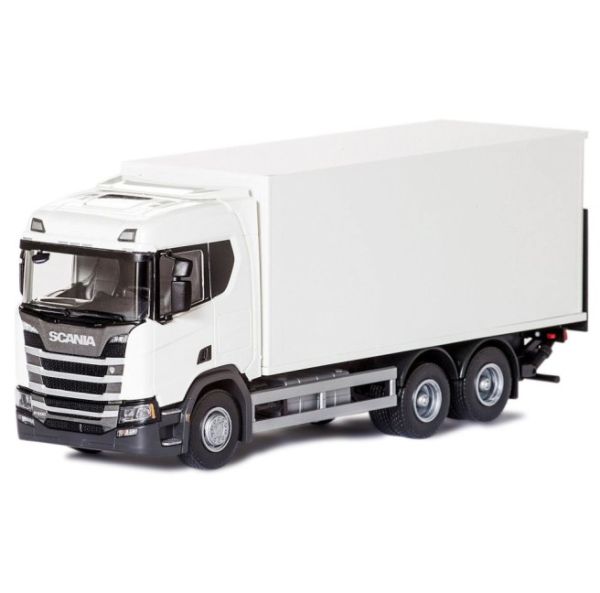 EMEK89602 - SCANIA CR 6x4 bianco con cassa e sponda - 1