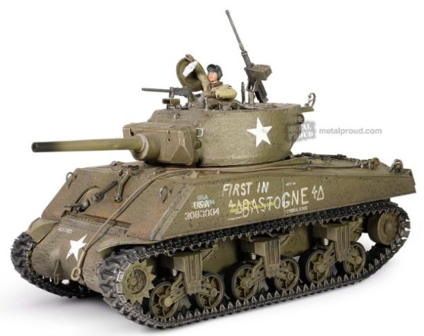 MP912136A - SHERMAN M4A3E2 75 Carro armato medio americano - Jumbo Cobra King - 1° a Bastogne - 4° Divisione di George Smith - 3° Armata - Area di Bastogne - Dicembre 1944 - 1