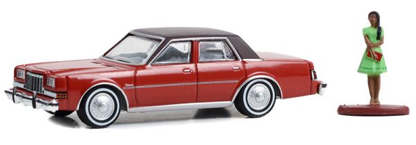 GREEN97150-C - DODGE Diplomat 1983 rosso con donna in abito della serie THE HOBBY SHOP in blister cardato - 1