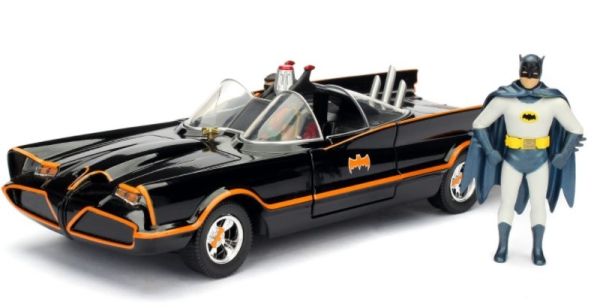 JAD98259 - BATMOBILE classica del 1966 con BATMAN e ROBIN - 1