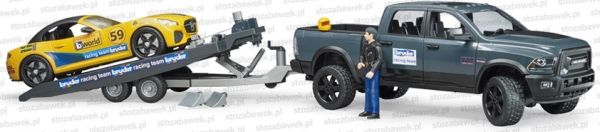 BRU2504 - DODGE RAM 2500 Power Wagon con rimorchio e auto del team Roadster Racing - 1