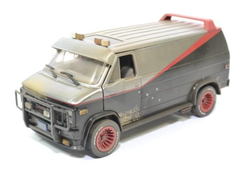 GREEN84112 - GMC Vandura 1983 the All Risks Agency The A-Team (1983-1987) versione sporca e fori di proiettile - 1