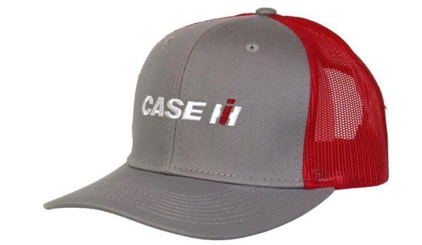 CNH108 - Cappello CASE IH grigio con dorso a rete rosso - 1