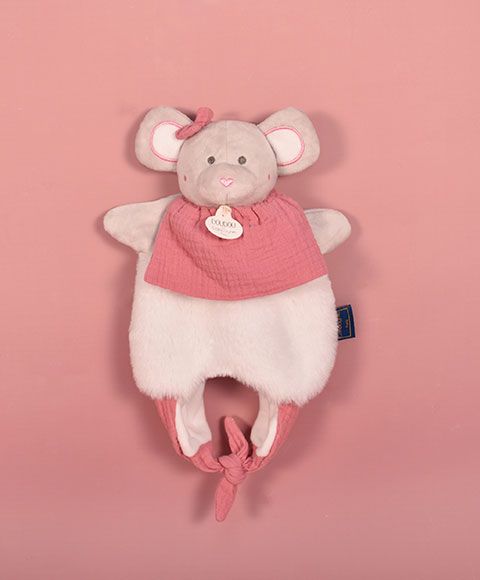 DC3827 - Peluche pupazzo di topo - Petit Sac amusette 3en1 rose - 1