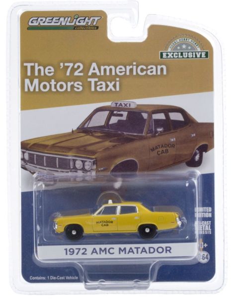 GREEN30181 - Taxi giallo AMC Matador Cab 1972 venduto in blister - 1