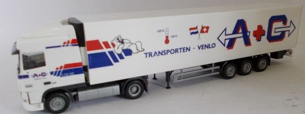 HER1776 - DAF XF 10 SC 4x2 con semirimorchio frigorifero 3 Assi - Trasporto A+G - 1