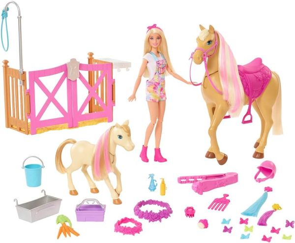 MATHGB58 - Set per la strigliatura dei cavalli con Barbie - 1