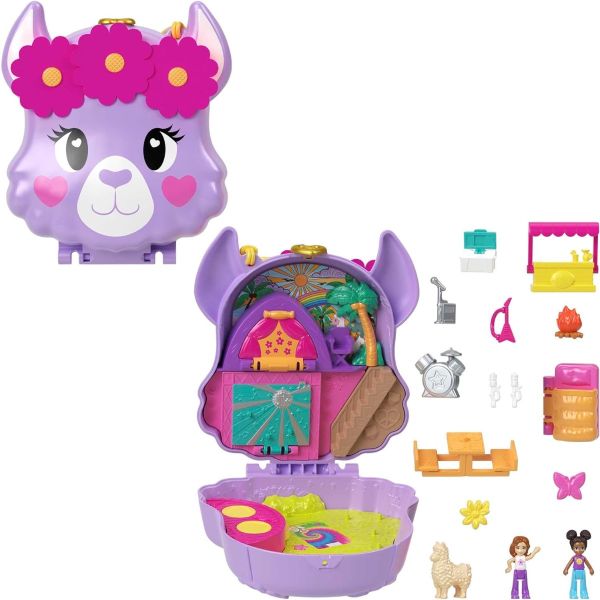 MATHKV33 - L'Aventure du Lama con figure e accessori Polly Pocket - 1