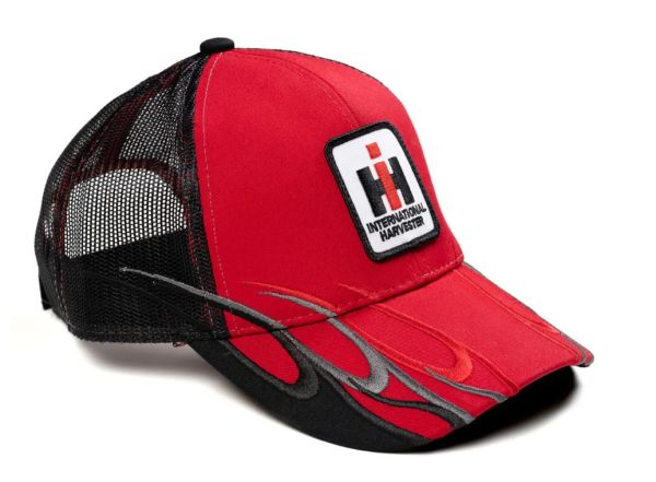 IHRFL - Cappello INTERNATIONAL rosso con fiamma e retro in rete nera - 1