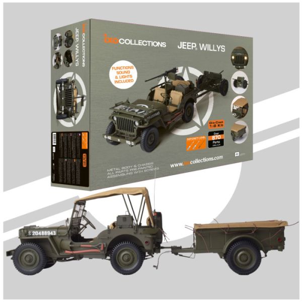 IXC.JPW.FK - JEEP Willys con accessori militari - KIT COMPLETO 870 pezzi - 1