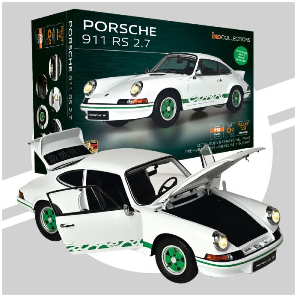 IXC.PRS.WG.FK - PORSCHE 911 Carrera RS 2.7 Bianco e verde - In KIT 713 pezzi - 1