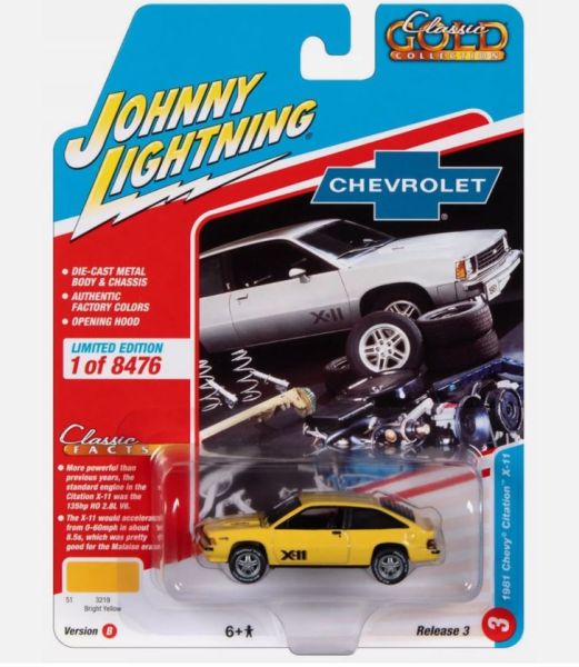 JLCG030B-C - 1981 CHEVROLET Citation X-11 giallo ORO CLASSICO in blister - 1