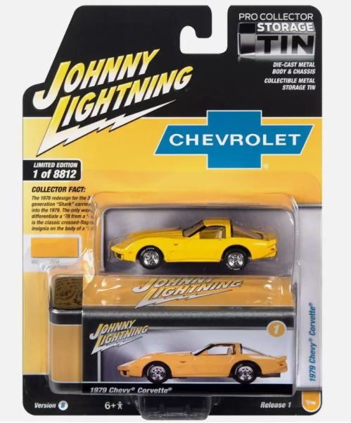 JLCT011-A - CHEVROLET Corvette 1979 giallo della serie COLLECTOR TINS in blister - 1