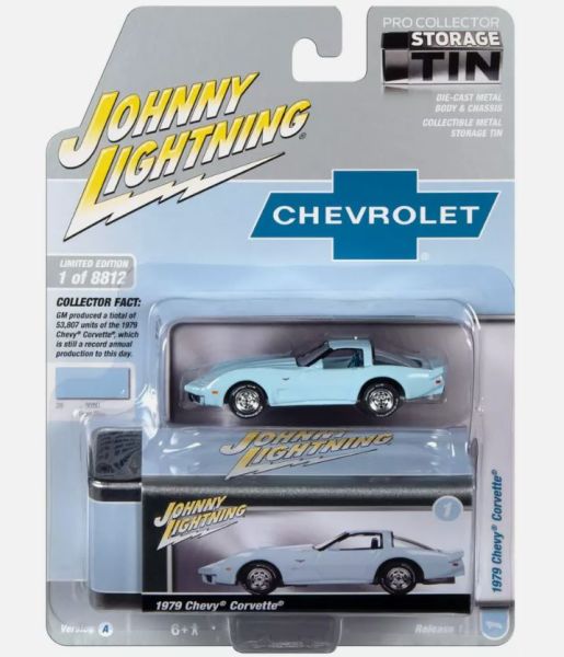 JLCT011-B - CHEVROLET Corvette 1979 blu della serie COLLECTOR TINS in blister - 1