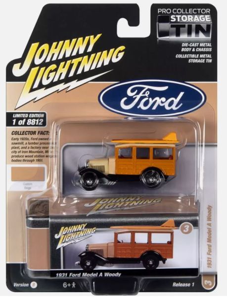 JLCT011-F - FORD Model A Woody 1931 Arancione e beige della serie COLLECTOR TINS in blister - 1