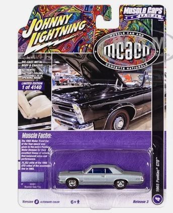 JLMC031B-D - PONTIAC GTO 1965 blu della serie MUSCLE CARS 2022 in blister - 1