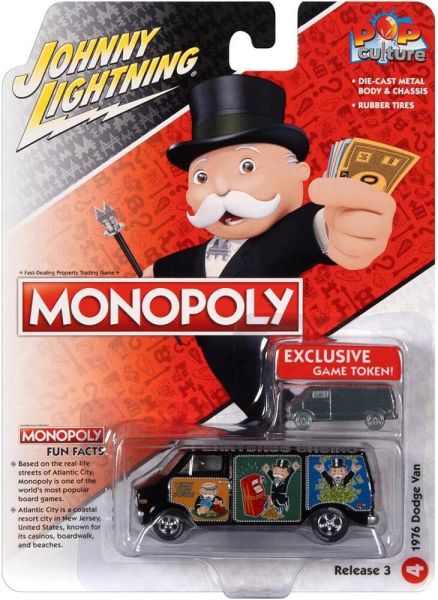 JLPC008-D - DODGE Van 1976 nero - MONOPOLY - dalla serie POP CULTURE 2022 in blister - 1