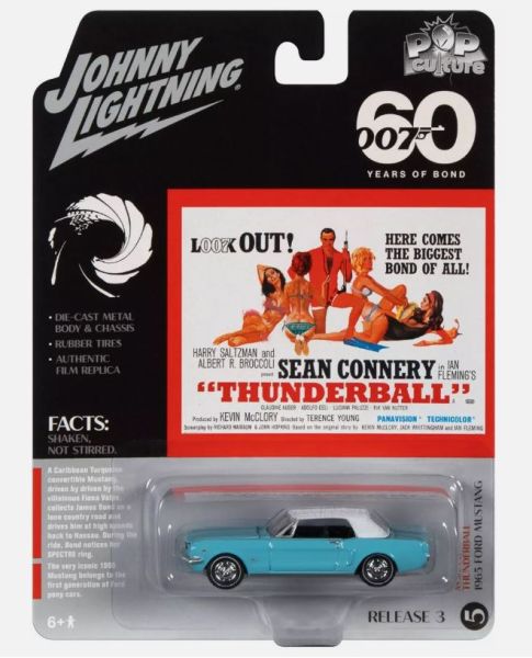 JLPC008-E - FORD Mustang 1965 blu - JAMES BOND 007 - della serie POP CULTURE 2022 in blister - 1