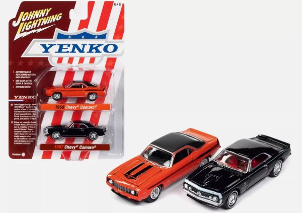 JLPK019B-1 - CHEVROLET Camaro 1969 arancione e CHEVROLET Camaro 1967 nera - YENKO - dalla serie B di TWIN PACK in confezione blister - 1