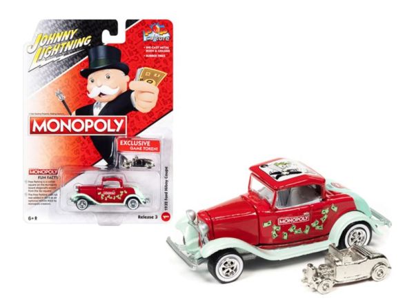 JLSP213 - FORD HI-BOY Coupé 1932 rosso - MONOPOLY in blister - 1