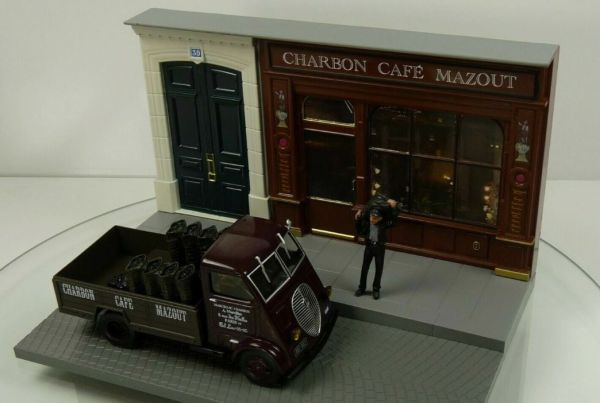 MAGDIOCHARBON - Diorama Charbon-Café-Mazout con trasportatore PEUGEOT dma - 1