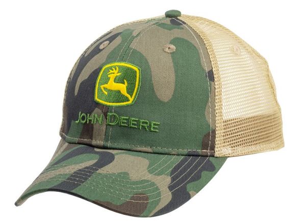 MC13080003BK - Cappellino camionista JOHN DEERE con motivo mimetico - 1