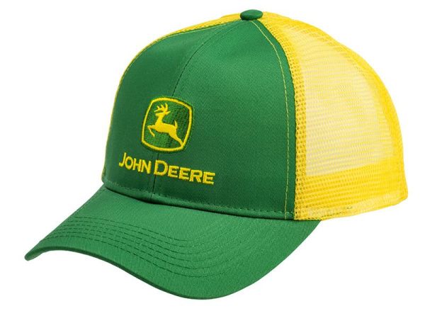 MC13080277YW - Cappellino camionista JOHN DEERE verde e giallo - 1