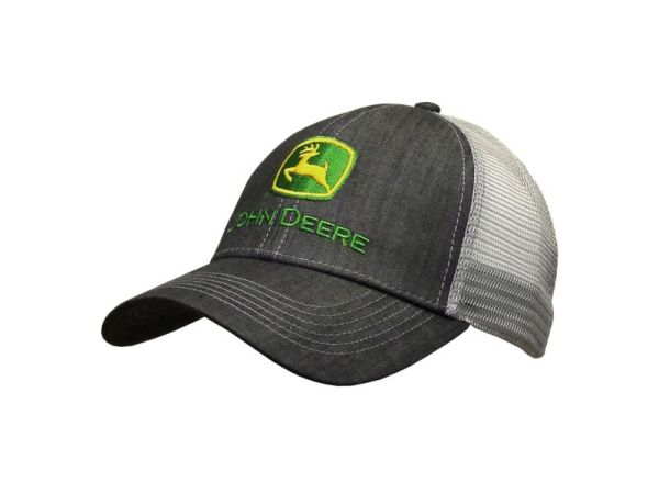 MC13080422CH - Cappellino con retro in rete di marca JOHN DEERE grigio - 1