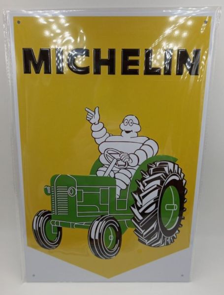 MAGPB208 - Targa in metallo MICHELIN con trattore - 20x30 cm - 1