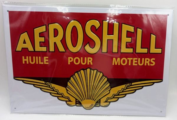 MAGPB222 - Targa in metallo AEROSHELL - 20x30 cm - 1