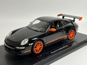 WEL18015NOIR - PORSCHE GT3 rs 2007 Nero con cerchi arancioni