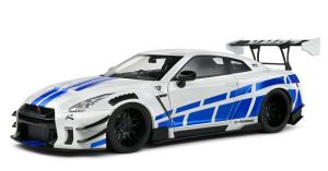 SOL1805816 - NISSAN GT-R W / Liberty Walk Body Kit 2.0 2024 Bianco con strisce blu