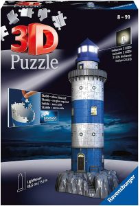 RAV125777 - Puzzle 3D 216 pezzi Faro illuminato