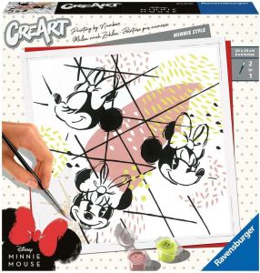 RAV201273 - CreArt DISNEY Minnie Style con dipinto 20x20 cm