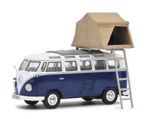 SCH3778 - VOLKSWAGEN T1b Samba con tenda Blu e bianca