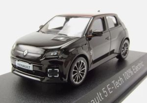 NOREV510554 - RENAULT 5 E-Tech 100% elettrica 2025 Stella nera con decoro rosso