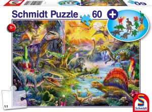 SCM56372 - Puzzle di 60 pezzi Dinosauro con figure