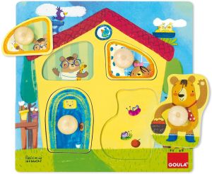 GOA53461 - Puzzle in legno da 4 pezzi The Bear Family House